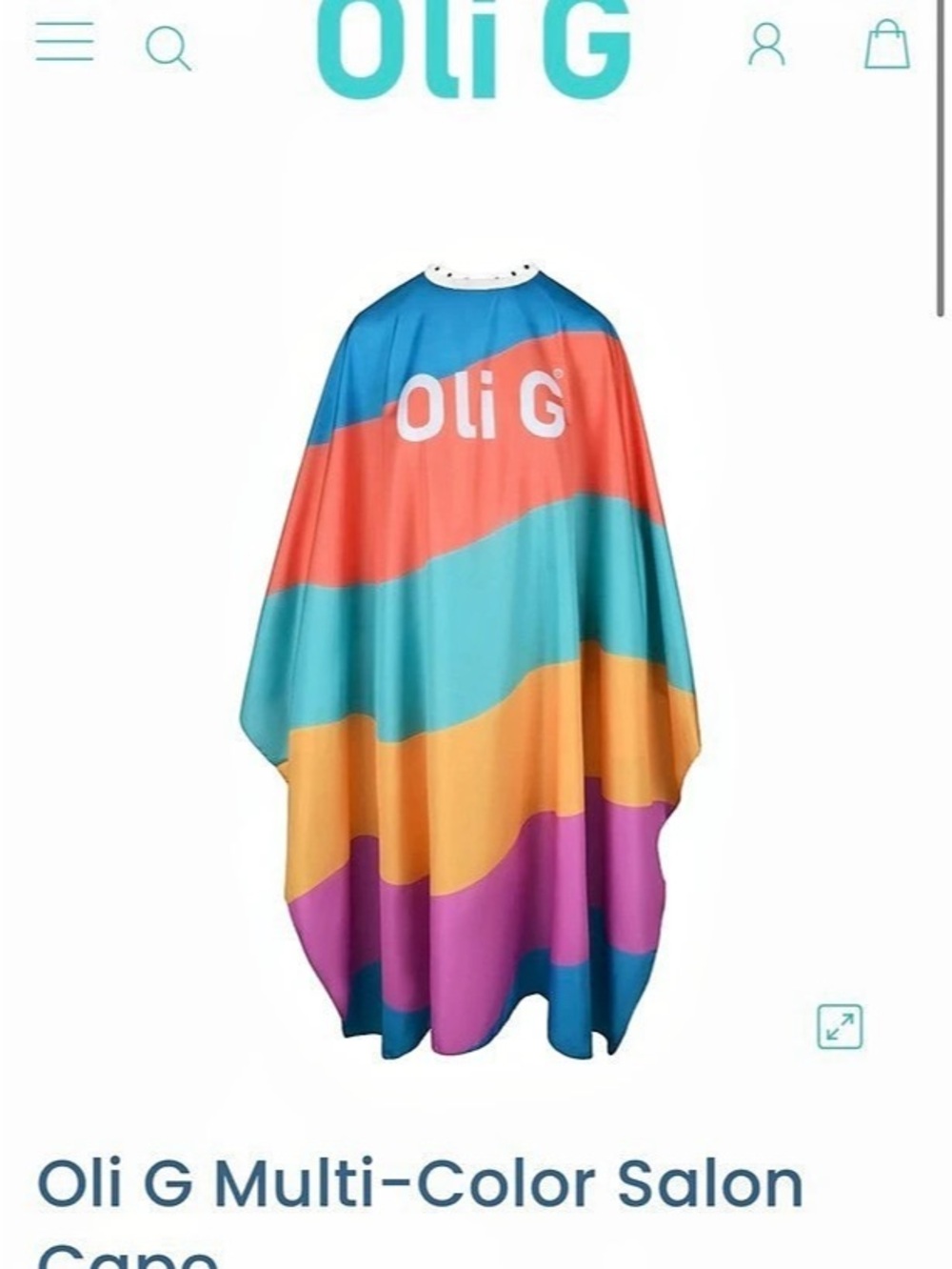 Oli G Multi-Color Salon Cape Blue & Orange